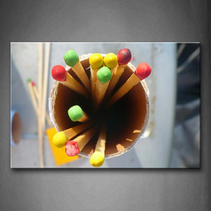 Colorful Matches In The Barrel Wall Art Painting The Picture Print On Canvas Art Pictures For Home Decor Decoration Gift 