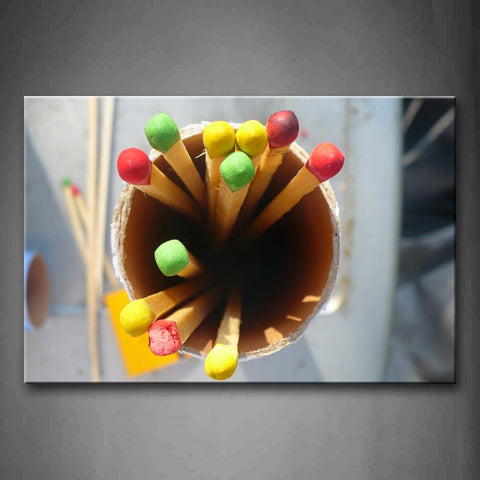 Colorful Matches In The Barrel Wall Art Painting The Picture Print On Canvas Art Pictures For Home Decor Decoration Gift 