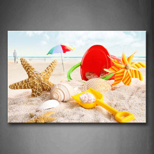 Strafish Shells Little Windmill On The Beach Wall Art Painting Pictures Print On Canvas Art The Picture For Home Modern Decoration 