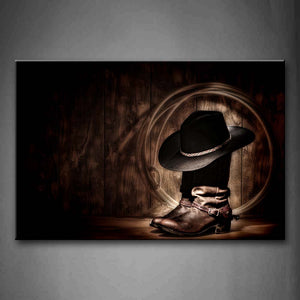 Boots Ropes And Cap Of Cowboy Wall Art Painting The Picture Print On Canvas City Pictures For Home Decor Decoration Gift 