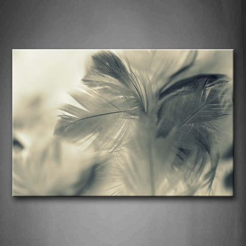 Feather In Gray Wall Art Painting Pictures Print On Canvas Art The Picture For Home Modern Decoration 