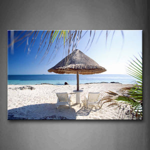 Tent Like Mushroom And Desk Chair On Beach Wall Art Painting Pictures Print On Canvas Seascape The Picture For Home Modern Decoration 