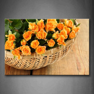 A Bunch Of Yellow Flowers In Flower Basket Wall Art Painting The Picture Print On Canvas Flower Pictures For Home Decor Decoration Gift 