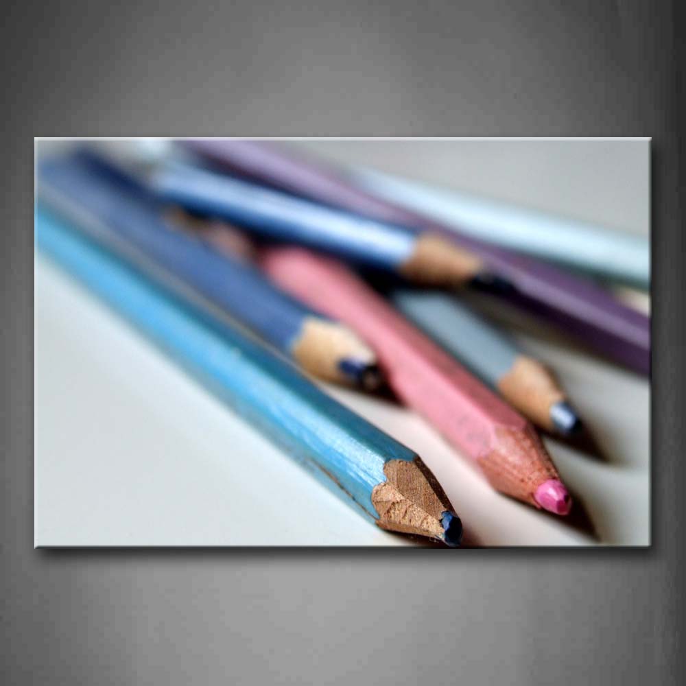 Pencils In Different Looking And Cartridges Wall Art Painting The Picture Print On Canvas Art Pictures For Home Decor Decoration Gift 