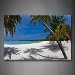 Tall Palms On The Clear Beach Wall Art Painting The Picture Print On Canvas Seascape Pictures For Home Decor Decoration Gift 