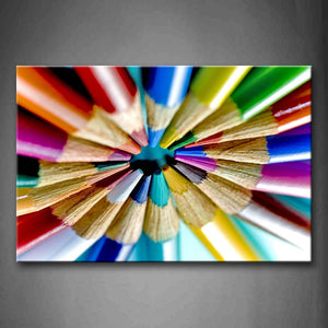 Pencils Pieced Together Like Colorful Flower Wall Art Painting The Picture Print On Canvas Art Pictures For Home Decor Decoration Gift 