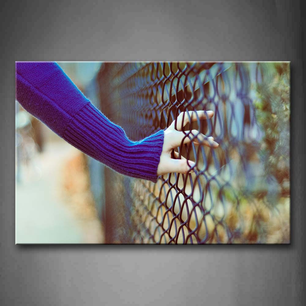 Women'S Hand On Fence  Wall Art Painting The Picture Print On Canvas Art Pictures For Home Decor Decoration Gift 
