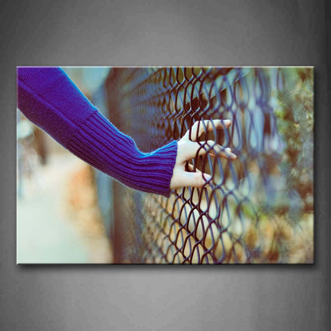 Women'S Hand On Fence  Wall Art Painting The Picture Print On Canvas Art Pictures For Home Decor Decoration Gift 