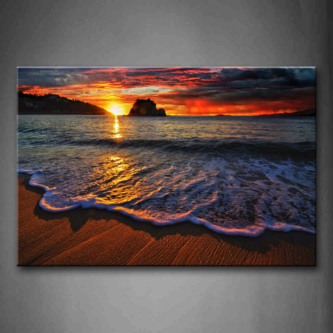 Little Waves On Sandbeach  Wall Art Painting Pictures Print On Canvas Seascape The Picture For Home Modern Decoration 