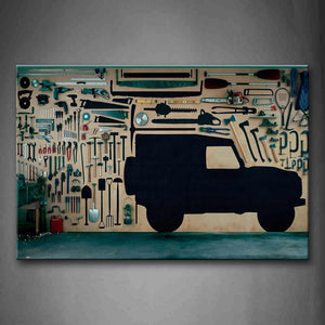 Tools On Wall Painted Car Wall Art Painting Pictures Print On Canvas City The Picture For Home Modern Decoration 