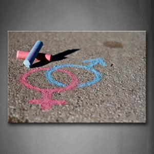 Women And Men Mark Write With Chalk Wall Art Painting The Picture Print On Canvas Art Pictures For Home Decor Decoration Gift 
