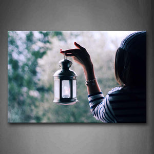Candle In The Lantern In Person'S Hand  Wall Art Painting Pictures Print On Canvas Art The Picture For Home Modern Decoration 