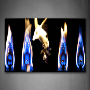 Fire At Dark Background  Wall Art Painting Pictures Print On Canvas Art The Picture For Home Modern Decoration 