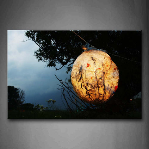 Oriental Lantern On Tree  Wall Art Painting Pictures Print On Canvas Art The Picture For Home Modern Decoration 