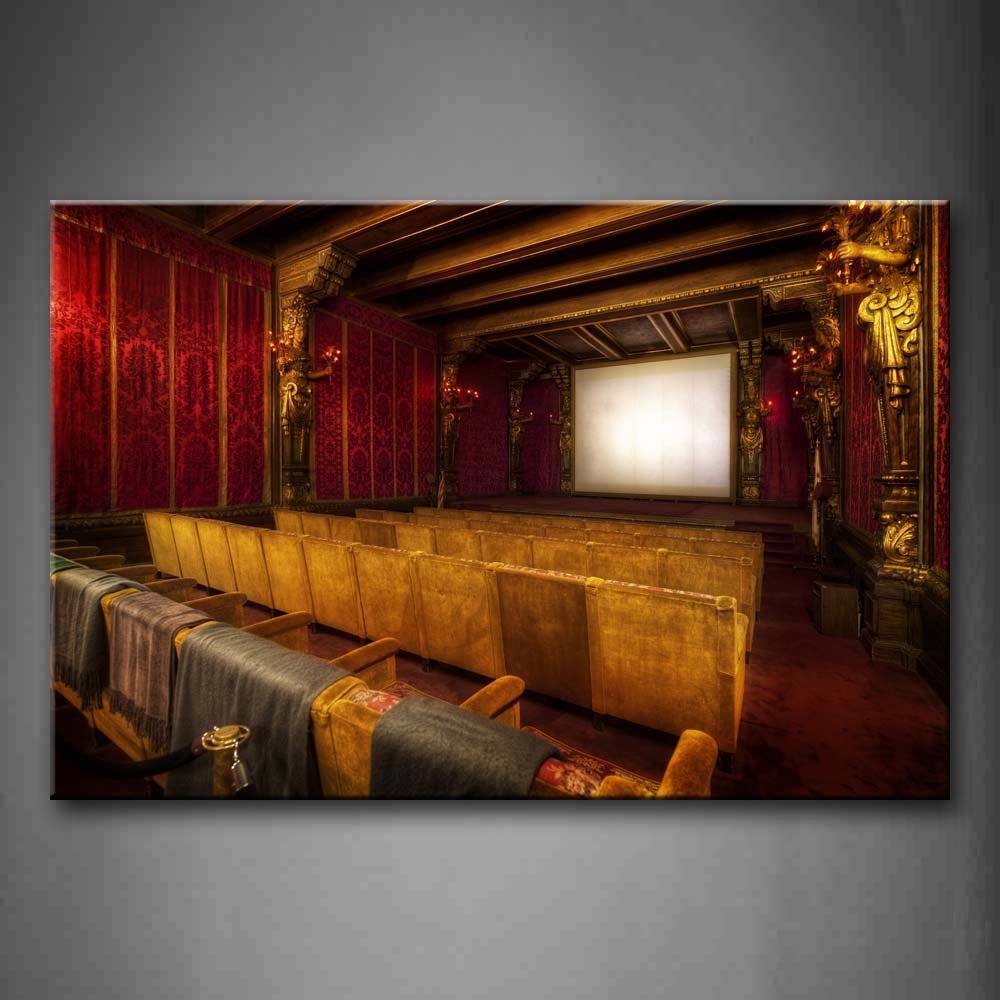 Hall Of Theatre  Wall Art Painting Pictures Print On Canvas City The Picture For Home Modern Decoration 