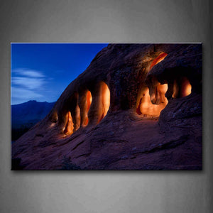 Fire On Hole Of Mountian  Wall Art Painting Pictures Print On Canvas Art The Picture For Home Modern Decoration 