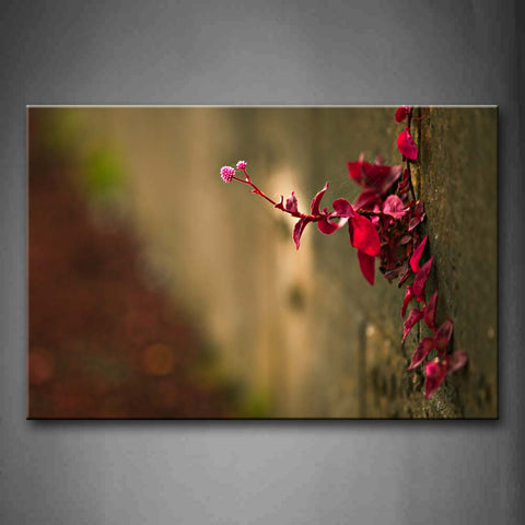 Red Flower On Wall  Wall Art Painting The Picture Print On Canvas Flower Pictures For Home Decor Decoration Gift 