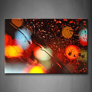 Abstract With Rain On Glass  Wall Art Painting The Picture Print On Canvas Art Pictures For Home Decor Decoration Gift 