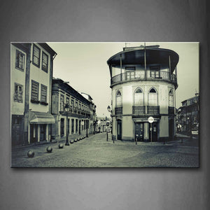 Black And White Picture With House  Wall Art Painting Pictures Print On Canvas City The Picture For Home Modern Decoration 