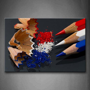 Colorful Pencil And Pencil Shavings  Wall Art Painting Pictures Print On Canvas Art The Picture For Home Modern Decoration 