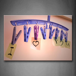 Note With Love Letters In Clip Wall Art Painting The Picture Print On Canvas Art Pictures For Home Decor Decoration Gift 