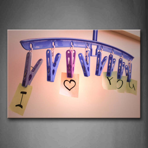 Note With Love Letters In Clip Wall Art Painting The Picture Print On Canvas Art Pictures For Home Decor Decoration Gift 