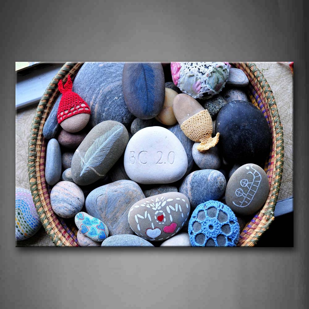 Stones With Painting Wall Art Painting The Picture Print On Canvas Art Pictures For Home Decor Decoration Gift 