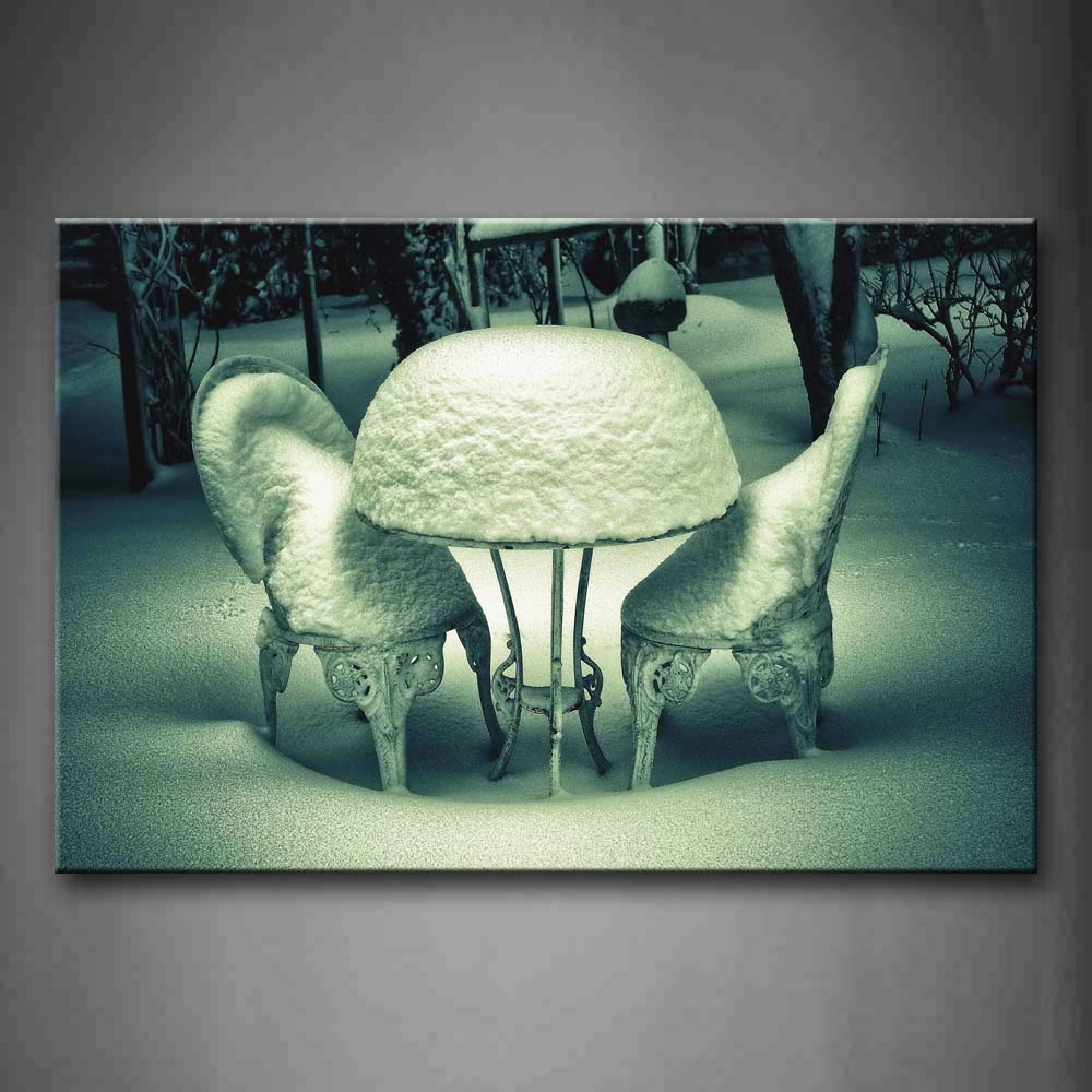 Snow Drift On Chair And Table  Wall Art Painting The Picture Print On Canvas Art Pictures For Home Decor Decoration Gift 