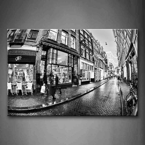 Black And White Black&White Picture Of Street Wall Art Painting The Picture Print On Canvas City Pictures For Home Decor Decoration Gift 