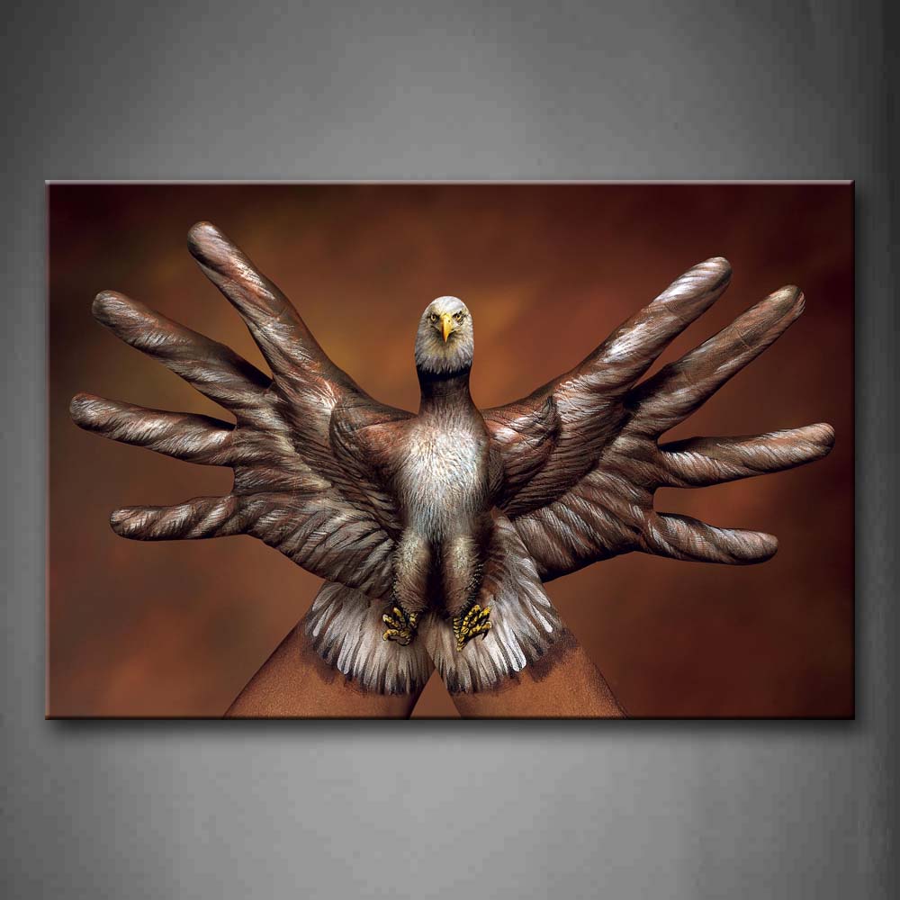 Brown Abstract Hand Eagle  Wall Art Painting The Picture Print On Canvas Art Pictures For Home Decor Decoration Gift 