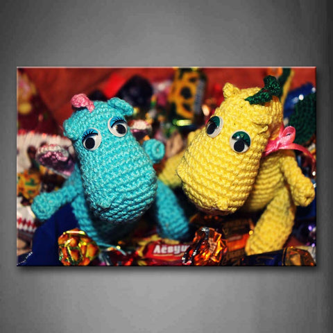 Cute Yellow And Blue Toy  Wall Art Painting The Picture Print On Canvas Art Pictures For Home Decor Decoration Gift 