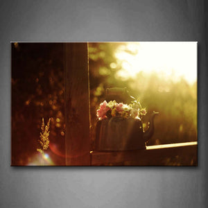 Flowers In Kettle  Wall Art Painting The Picture Print On Canvas Flower Pictures For Home Decor Decoration Gift 