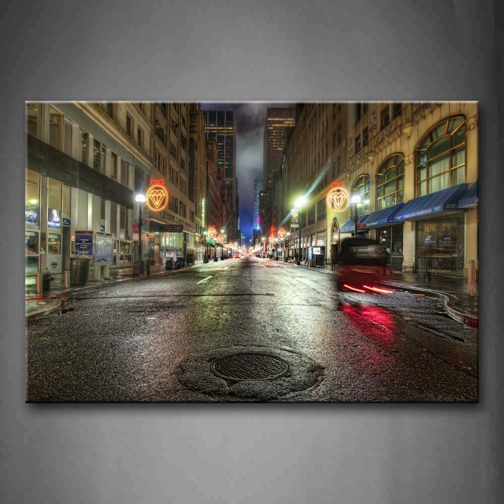 Trapdoor On Road  Wall Art Painting Pictures Print On Canvas City The Picture For Home Modern Decoration 