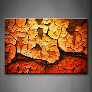 Brown Yellow Crack Abstract  Wall Art Painting Pictures Print On Canvas Art The Picture For Home Modern Decoration 