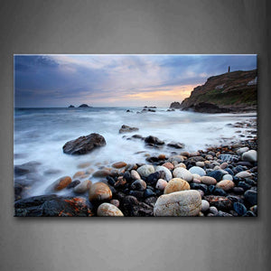 Sea Wave Rush Into Stones  Wall Art Painting The Picture Print On Canvas Seascape Pictures For Home Decor Decoration Gift 