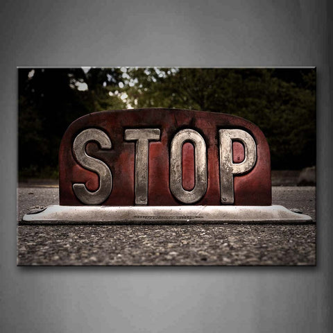 Board With Stop Mark  Wall Art Painting The Picture Print On Canvas Art Pictures For Home Decor Decoration Gift 