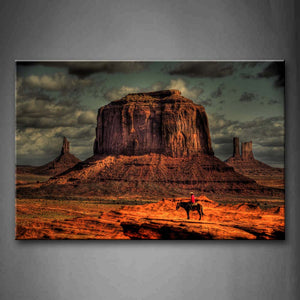 Man Ride Horse In Desert Wall Art Painting The Picture Print On Canvas Seascape Pictures For Home Decor Decoration Gift 