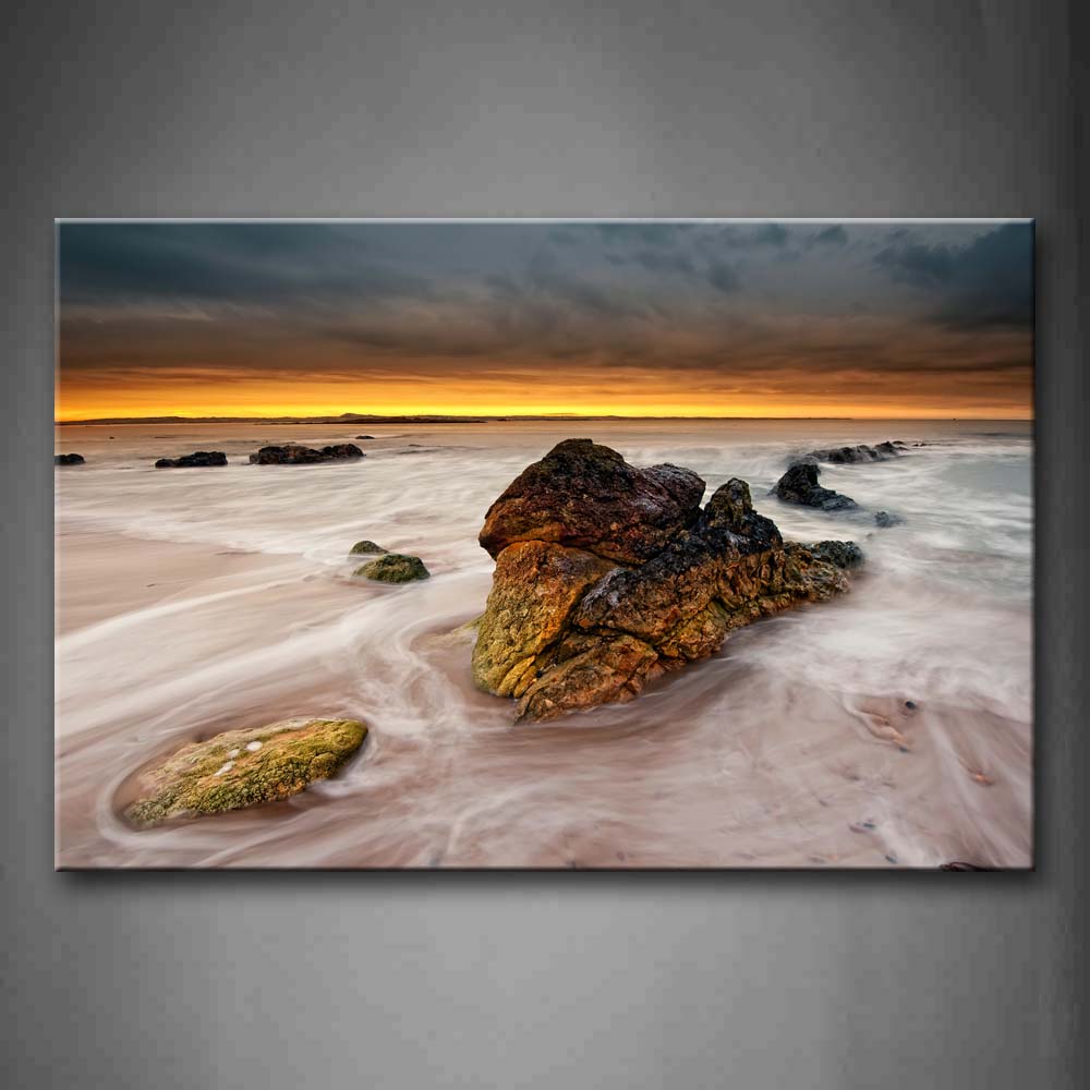 Rocks In Sealand  Wall Art Painting Pictures Print On Canvas Seascape The Picture For Home Modern Decoration 