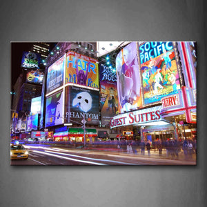 Buildings With Advertising Board Wall Art Painting The Picture Print On Canvas City Pictures For Home Decor Decoration Gift 