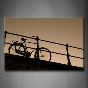 Bike Beside Fence  Wall Art Painting The Picture Print On Canvas Car Pictures For Home Decor Decoration Gift 