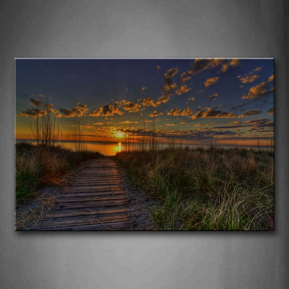 Straight Road To Sealand  Wall Art Painting Pictures Print On Canvas Seascape The Picture For Home Modern Decoration 