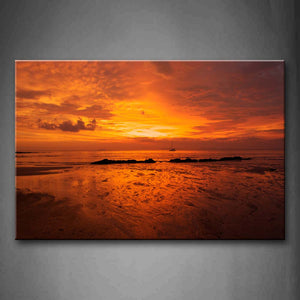 Sunrise At Sea Serface  Wall Art Painting The Picture Print On Canvas Landscape Pictures For Home Decor Decoration Gift 