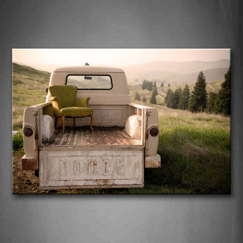 Sofa In White Truck Mountain Wall Art Painting The Picture Print On Canvas Car Pictures For Home Decor Decoration Gift 