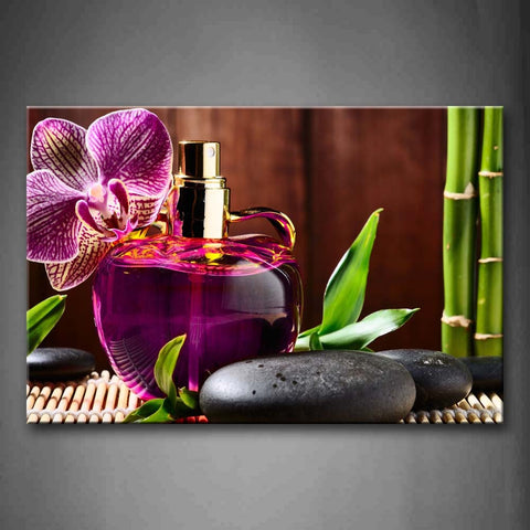 Peuple Perfume Bottle With Stones  Wall Art Painting The Picture Print On Canvas Flower Pictures For Home Decor Decoration Gift 