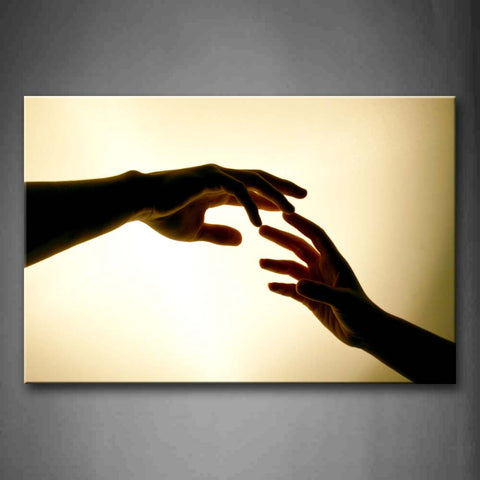 Two Hands Touch Together  Wall Art Painting Pictures Print On Canvas Art The Picture For Home Modern Decoration 