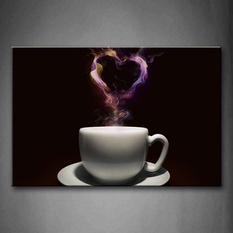 Artistic Cap On Brown Floor Smoke Like Heart Wall Art Painting The Picture Print On Canvas Art Pictures For Home Decor Decoration Gift 