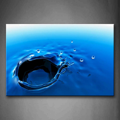 Water Drop Drip On Blue Water Wall Art Painting The Picture Print On Canvas Art Pictures For Home Decor Decoration Gift 