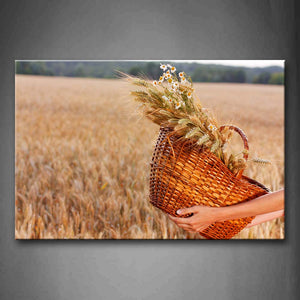 Basket With Plants In Hand  Wall Art Painting Pictures Print On Canvas Art The Picture For Home Modern Decoration 