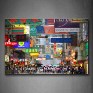 People In Street Wall Art Painting The Picture Print On Canvas Art Pictures For Home Decor Decoration Gift 