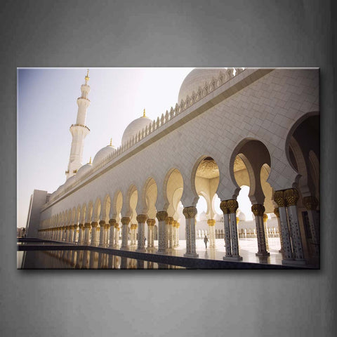 White Sheikh Zayed Grand Mosque  Wall Art Painting Pictures Print On Canvas Religion The Picture For Home Modern Decoration 